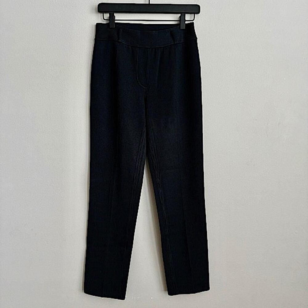 Maison Ullens Striped Knit Trousers in Navy/Black Size Large